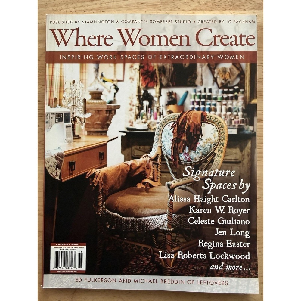 Where Women Create Magazine May June July 2015 Inspiring Work Spaces‎ Jo Packham